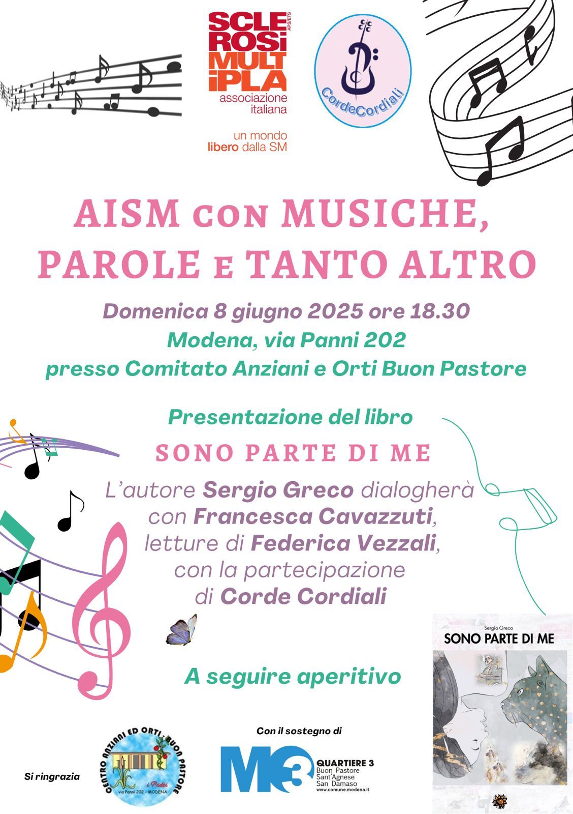 locandina eventi Aism Modena - 8 giugno 2025